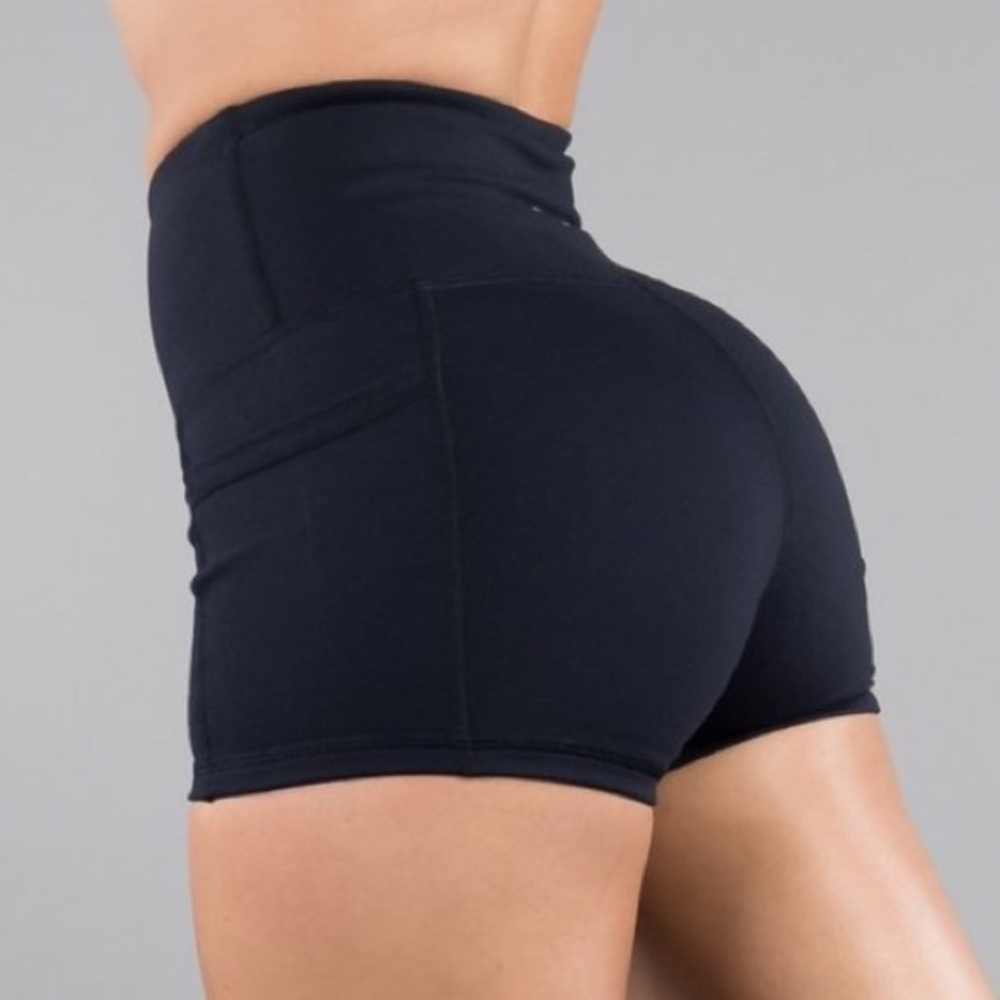 Buff Bunny Black Melina Pocket Workout Shorts
